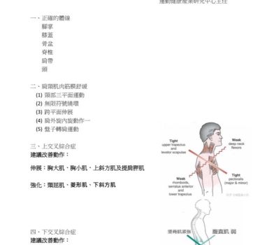 【健康活動】永續健康職場 身體活動 正確體線